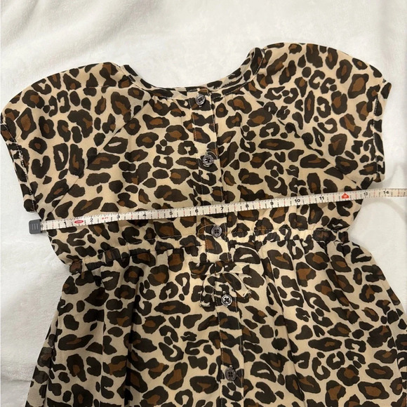 3/$20 Gymboree Girls Leopard Print Button-Up Top - Size 6 Brown Animal Print - Picture 5 of 6